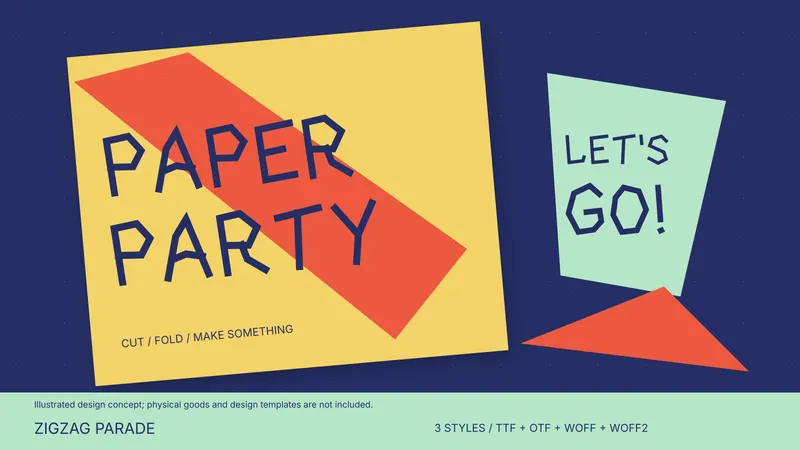 Zigzag Parade used in an illustrated design